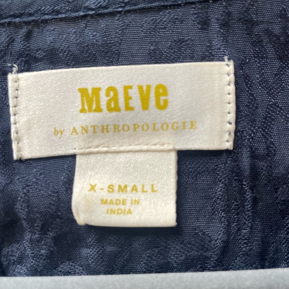 Maeve by Anthropology jumpsuit/ coverall.  %100 viscose Navy - Picture 2 of 6